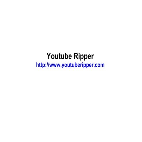 Youtube Ripper 