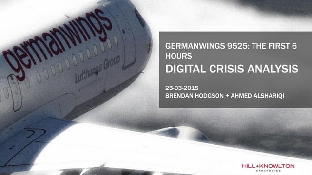 Germanwings 9525: Digital Crisis An...