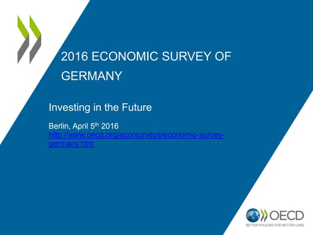 Germany 2016 OECD Economic Survey i...