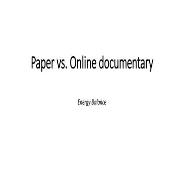 Germany - Online documentary vs Paper news