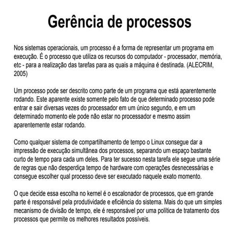 Gerência de processos