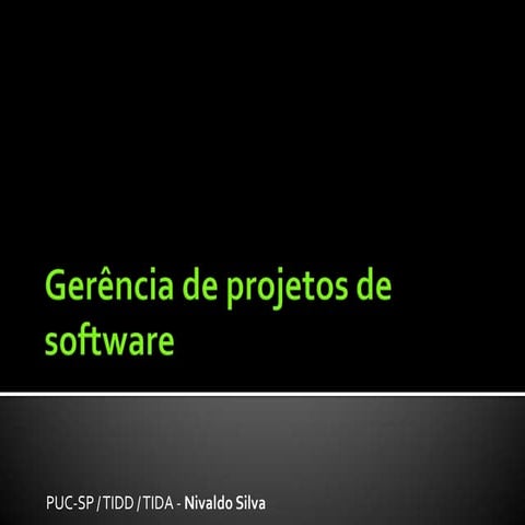 Gerência de projetos de software