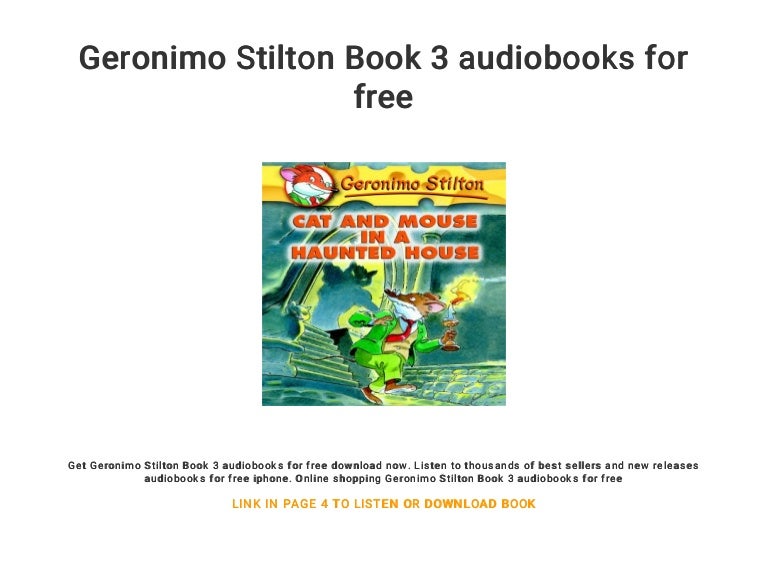 Geronimo Stilton Book 3 Audiobooks For Free