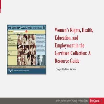 Gerritsen collection on Women's Studies  - A Resource Guide