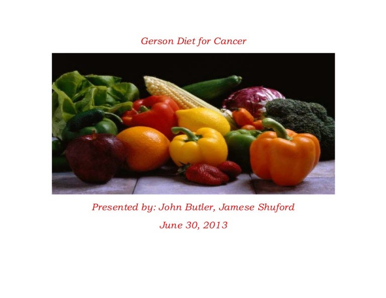 Gerson diet for cancer