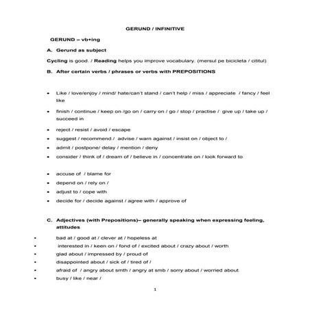 Gerundand infinitive