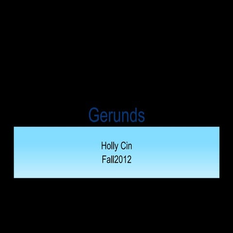 Gerunds