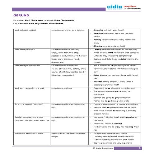 Gerunds