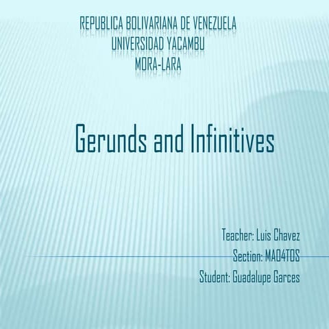 Gerunds and infinitives