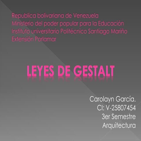  Leyes de Gesalt