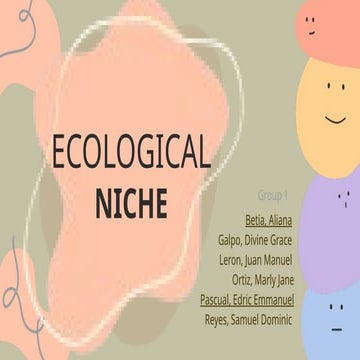 "Ecological Niches: Roles in Ecosystems"
