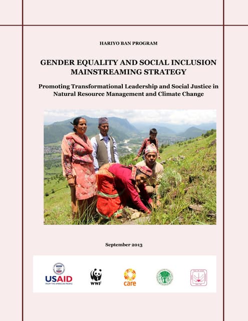 Gesi mainstreaming strategy_of_hariyo_ban_program_1