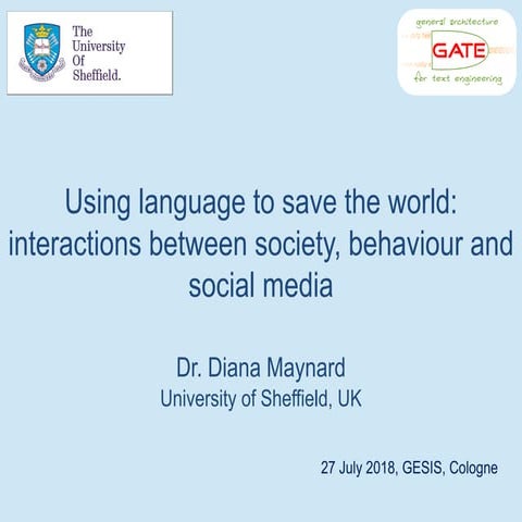 Using language to save the world: interactions between society, behaviour and...