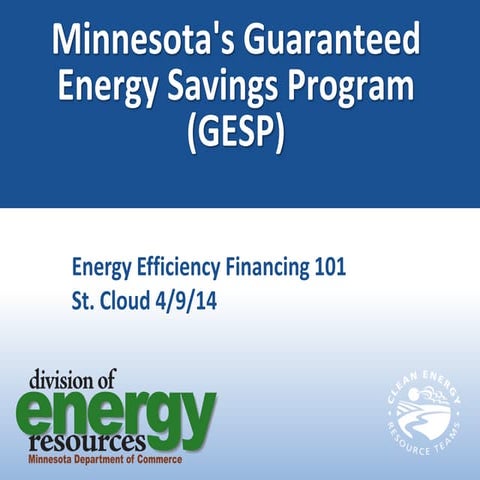 Minnesota's Guaranteed Energy Savings Program