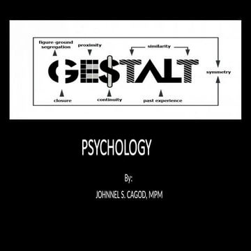 Gestalt Theory is a psychological approach that emphasizes how people natural...