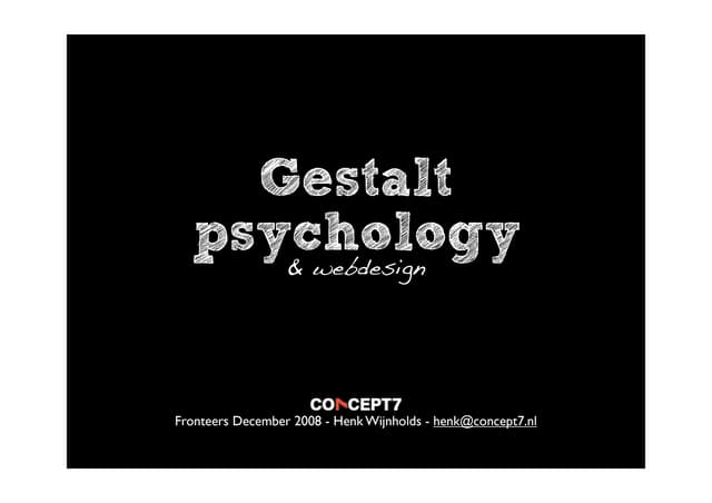 Gestalt Psychology and webdesign