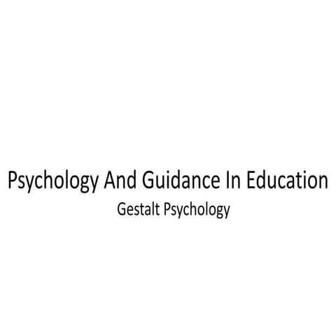 Gestalt psychology