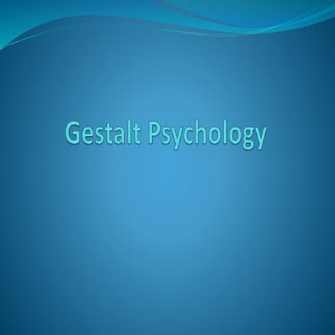 Gestalt psychology slideshare
