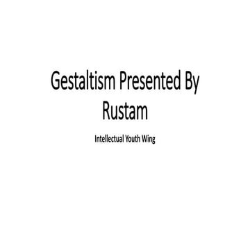 Gestalt school of thought