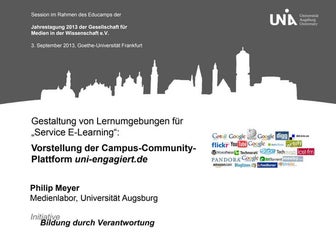 Gestaltung von Lernumgebungen für Service E-Learning
