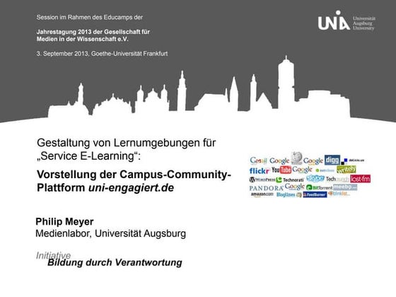 Gestaltung von Lernumgebungen für Service E-Learning