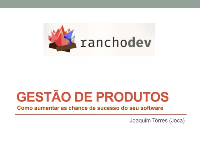 Gestão de Produtos de Software - Ra...