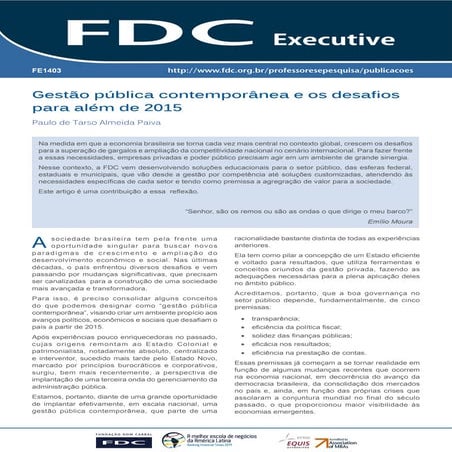 Evolução da administração pública | PDF