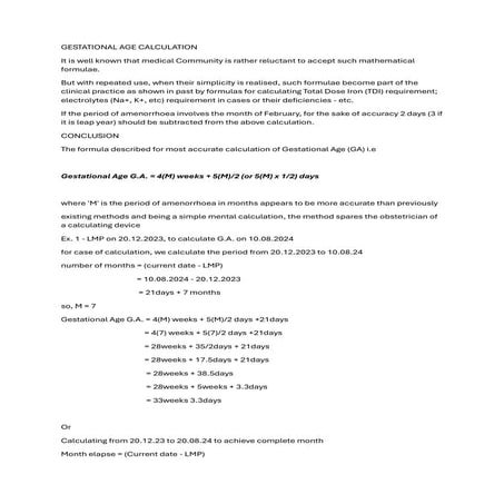 AGE OF GESTATION, GTPAL AND EDD , AOG PPT | PDF