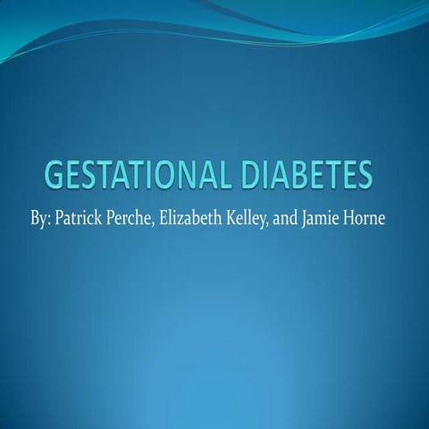 Gestational diabetes