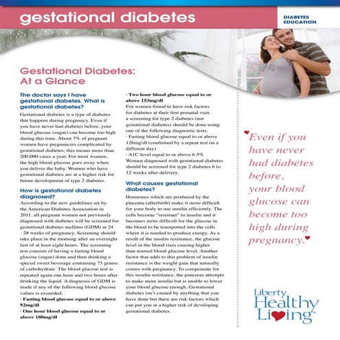 Gestational Diabetes Education