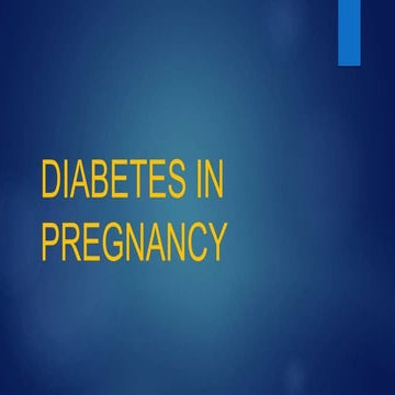 Gestational diabetes mellitus