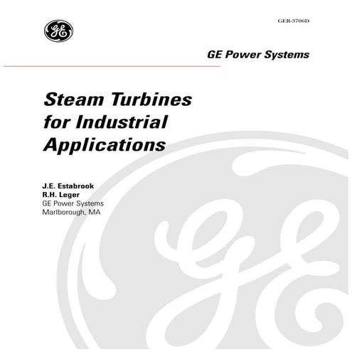 Ge Steam Turbinesfor Industrial