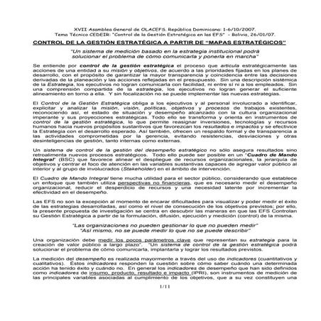 El control de la gestión estratégica | DOCX