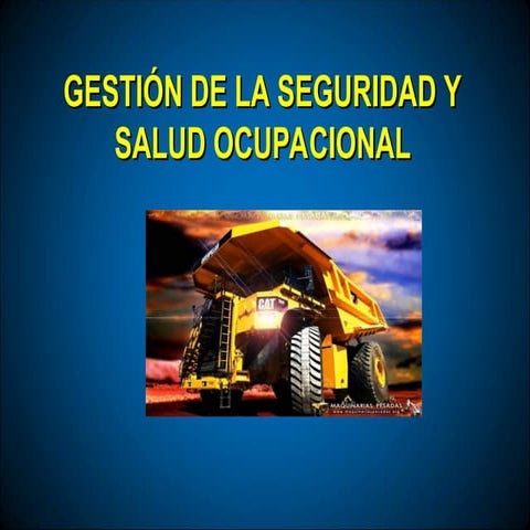 Gestion de la seguridad y salud ocupacional | PPT