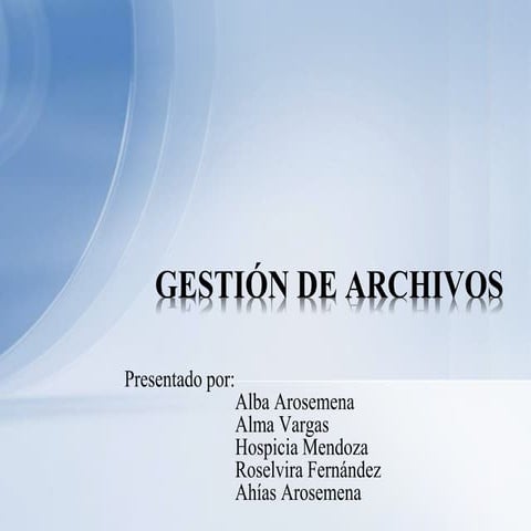 Gestión de archivos
