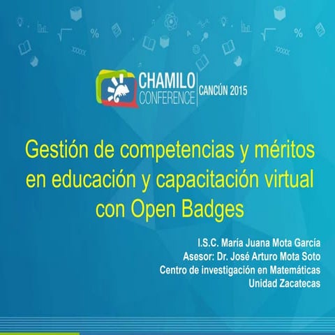 Gestión de competencias y méritos en educación y capacitación virtual con Ope...
