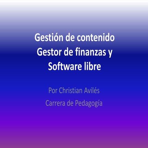 Gestión de contenido