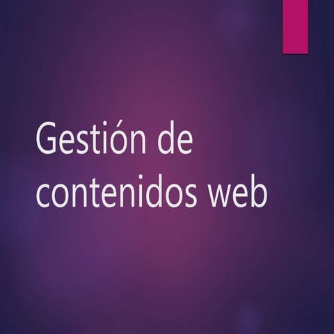 Gestion de contenido web