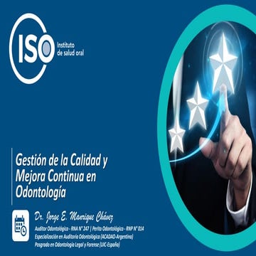 Gestión de la Calidad y Mejora Continua en Odontología | PDF