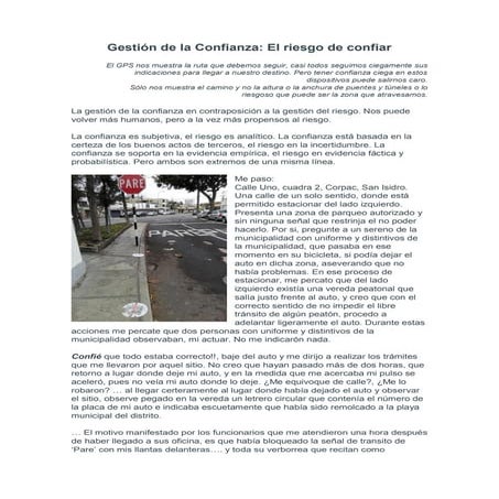 Gestión de la confianza