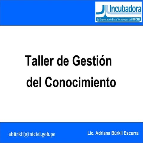 Gesti N Del Conocimiento