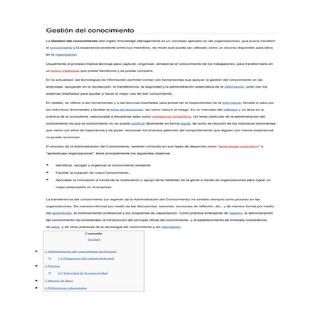 Gestión del conocimiento