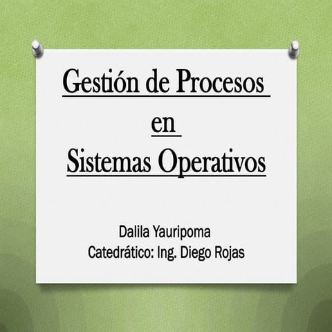 Gestión de procesos en sistemas operativos