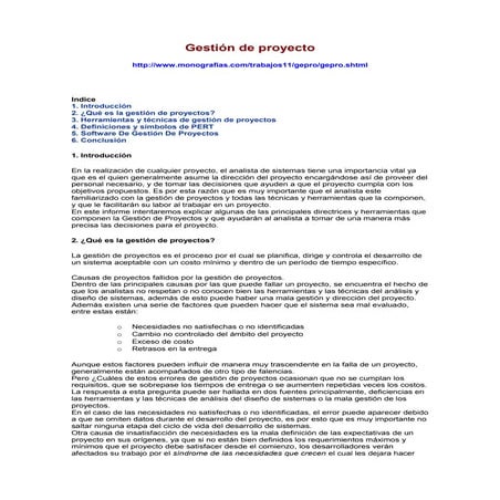 Gestión de proyecto