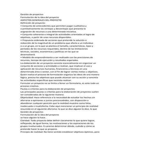 Gestión de proyectos leer fin de semana