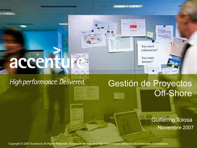 Management of Off-Shore Projects