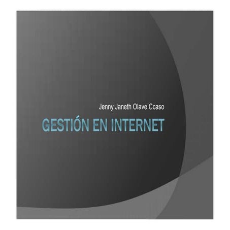 Gestión en internet