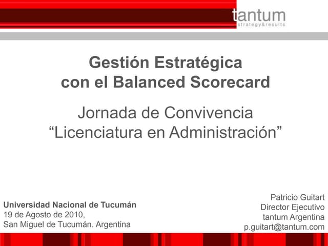 Gestión Estratégica con el BSC