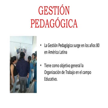Gestión pedagógica