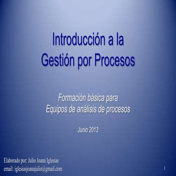 Gestión por procesos y técnicas de mejora Lean